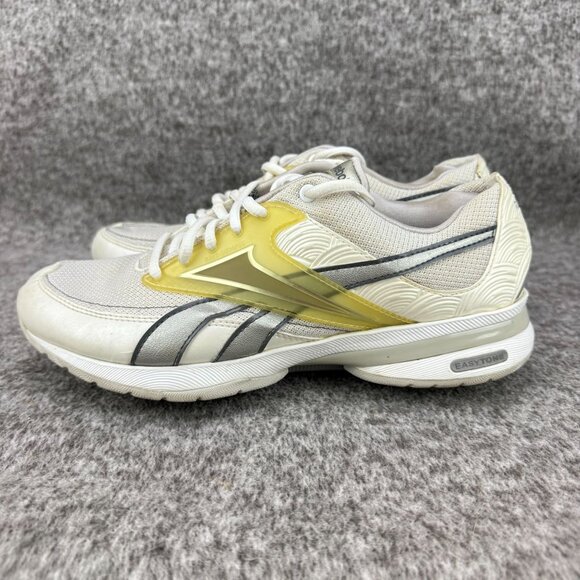 ✅Womens 7.5 Reebok Shoes Playdry EasyTone Running Sneakers White Athletic Toning - Picture 9 of 13
